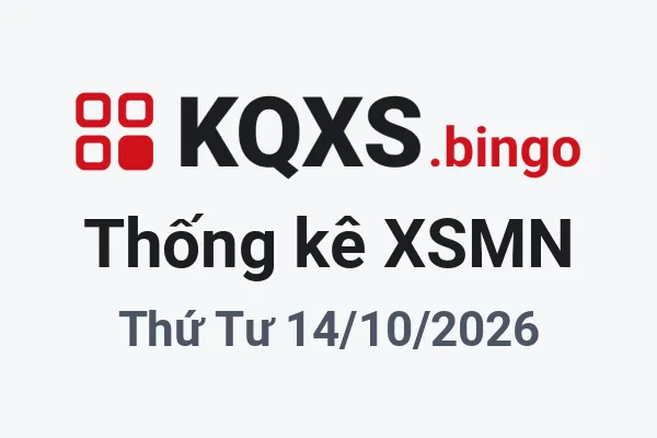 Thống kê XSMN Thứ Tư ngày 14/10/2026